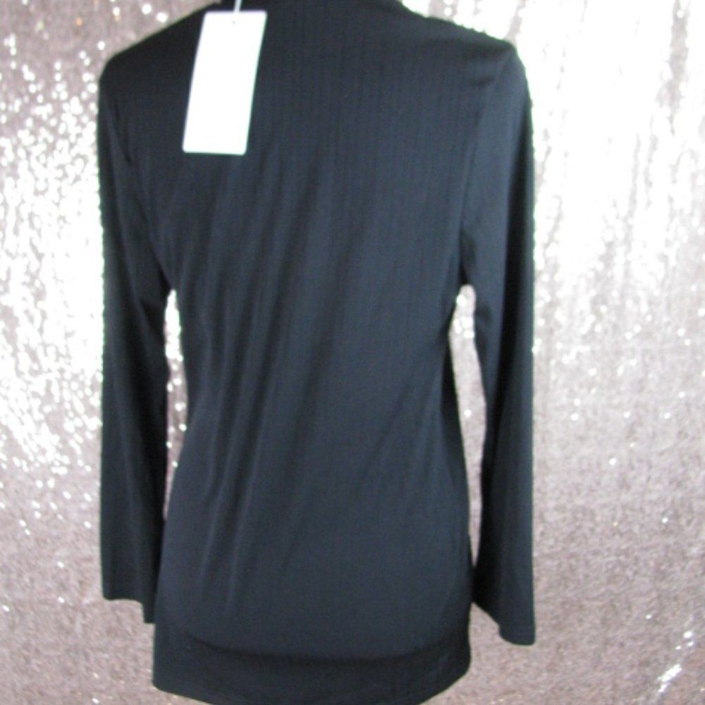 NWT BloomChic mock neck black top 12 / L - Picture 6 of 8
